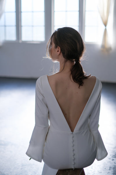 アンブレラスリーブ バックVドレス(W250)