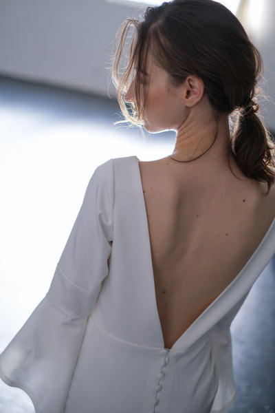 アンブレラスリーブ バックVドレス(W250)