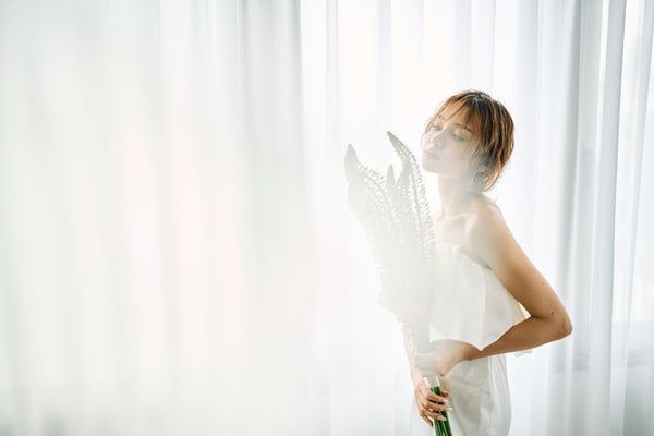 ベアトップ フリル ソフトマーメイドドレス(W323)