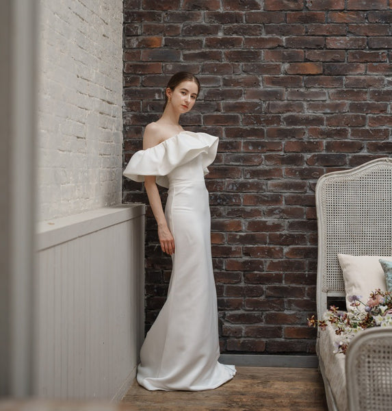 オフショルダー ソフトマーメイドドレス(W268)