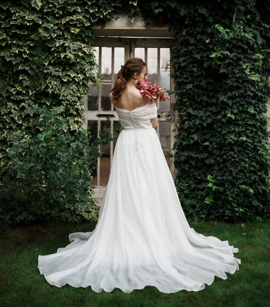 オーガンジーサテン オフショルダードレス(W264)