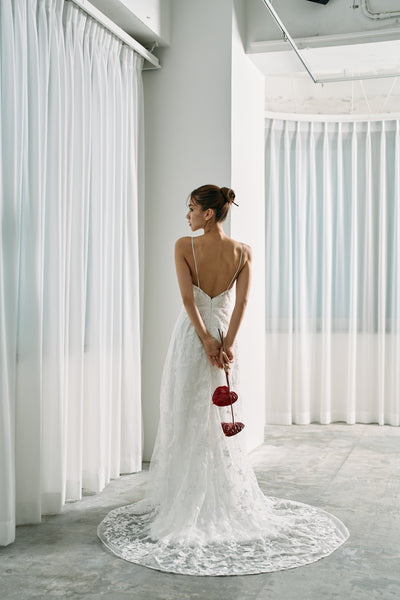 総レース キャミソール スレンダードレス(W326)