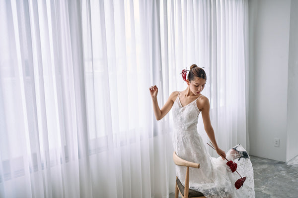 総レース キャミソール スレンダードレス(W326)