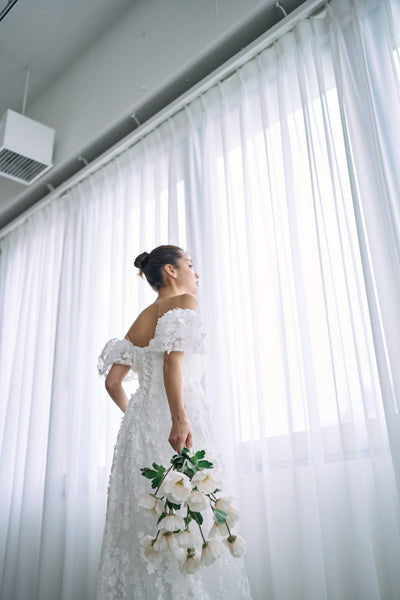 2way 総レース パフスリーブドレス(W295)