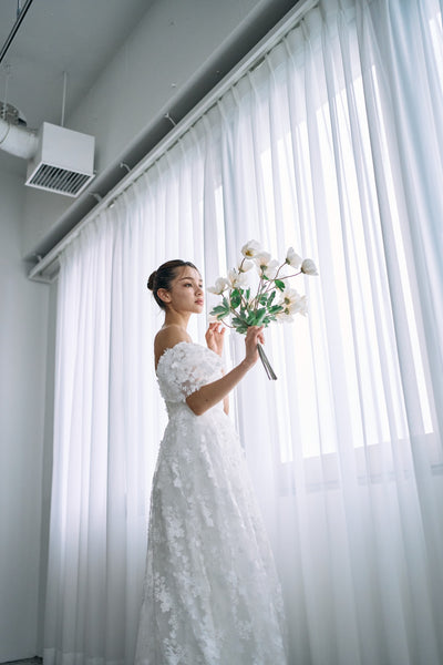 2way 総レース パフスリーブドレス(W295)