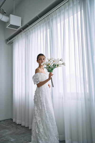 2way 総レース パフスリーブドレス(W295)