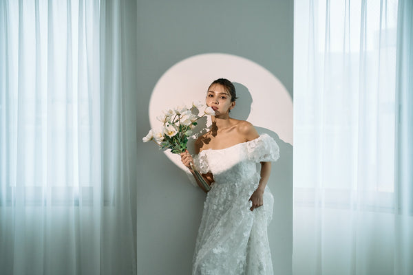 2way 総レース パフスリーブドレス(W295)