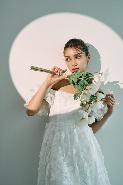 2way 総レース パフスリーブドレス(W295)