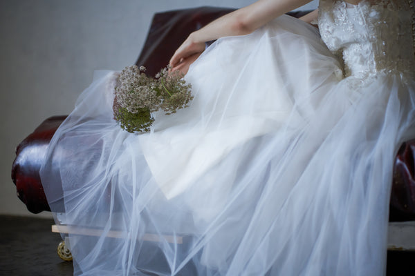 フラワーレース ノースリーブ チュールドレス(W238)