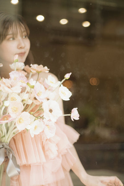 フリル チュールドレス コーラルピンク(W347CP)