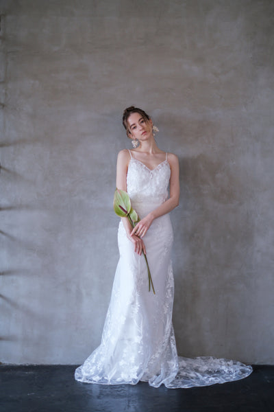 刺繍レース キャミソールドレス(W247)