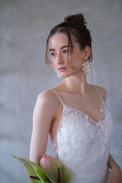 刺繍レース キャミソールドレス(W247)