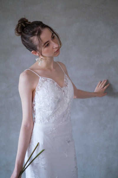 刺繍レース キャミソールドレス(W247)