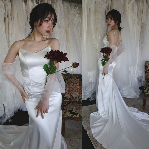 2way ロングスリーブ キャミソールドレス(W310)