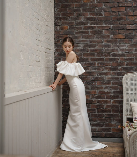 オフショルダー ソフトマーメイドドレス(W268)