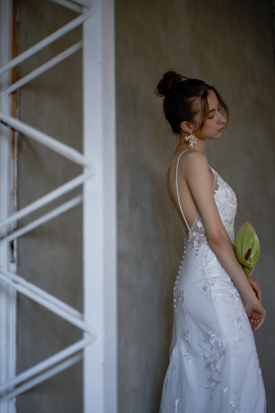 刺繍レース キャミソールドレス(W247)