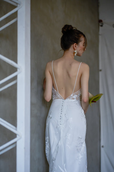 刺繍レース キャミソールドレス(W247)