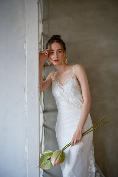 刺繍レース キャミソールドレス(W247)