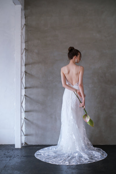 刺繍レース キャミソールドレス(W247)