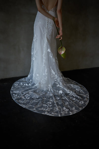 刺繍レース キャミソールドレス(W247)