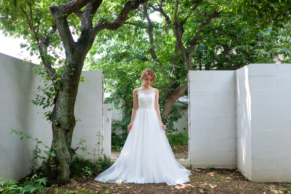 ノースリーブ レース Aラインドレス(W229)