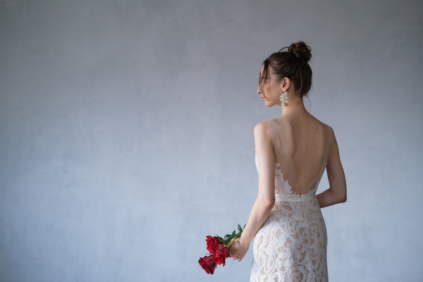 バックV レース スレンダードレス(W27)