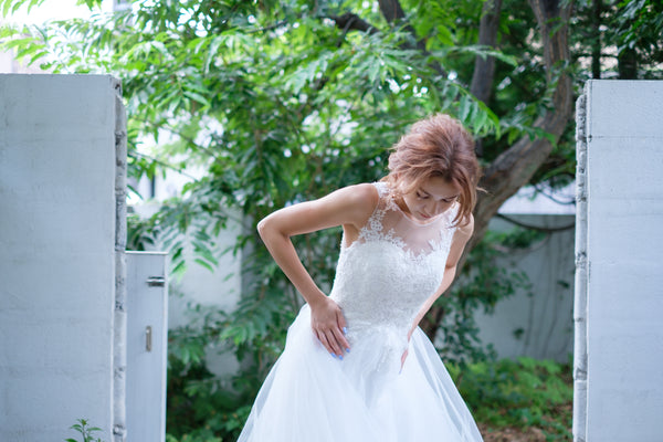 ノースリーブ レース Aラインドレス(W229)