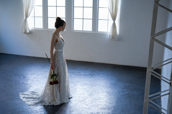 バックV レース スレンダードレス(W27)