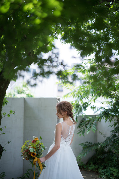 ノースリーブ レース Aラインドレス(W229)