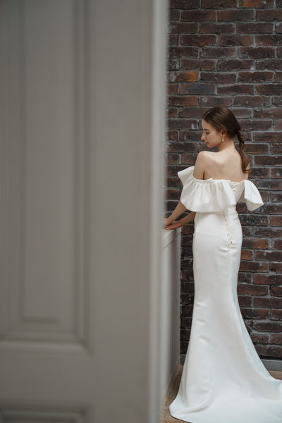 オフショルダー ソフトマーメイドドレス(W268)