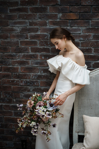 オフショルダー ソフトマーメイドドレス(W268)