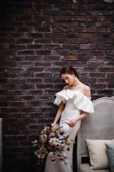 オフショルダー ソフトマーメイドドレス(W268)