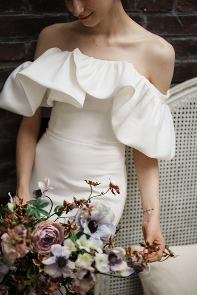 オフショルダー ソフトマーメイドドレス(W268)