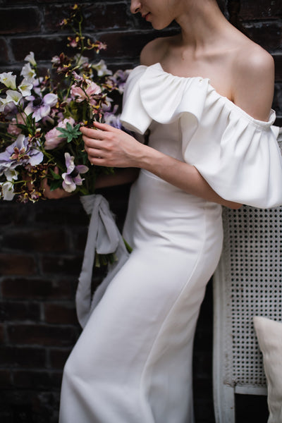 オフショルダー ソフトマーメイドドレス(W268)