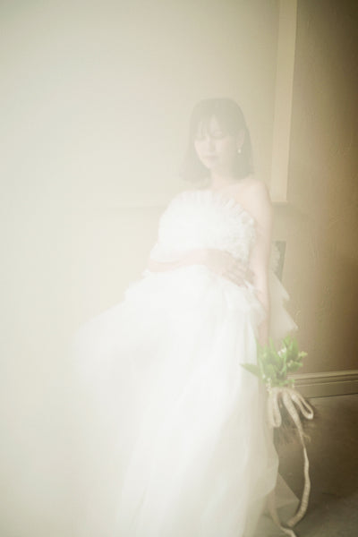 フリル チュールドレス ホワイト(W347WH)