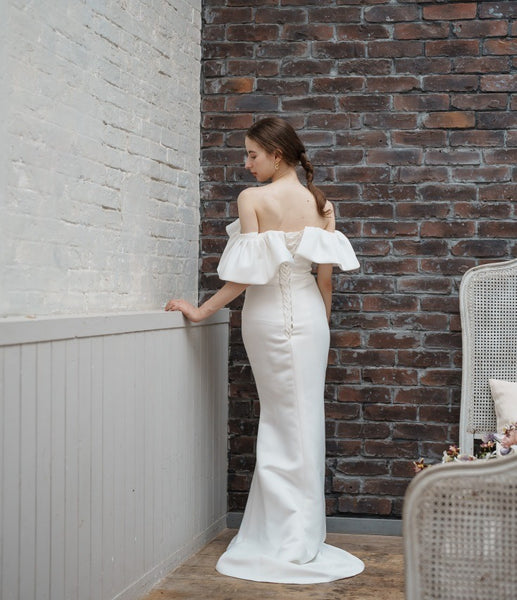 オフショルダー ソフトマーメイドドレス(W268)