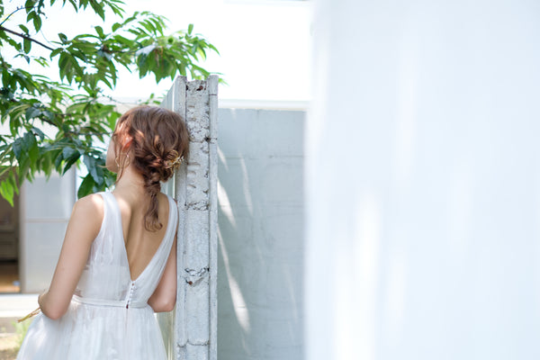 花柄刺繍 Aラインドレス(W223)