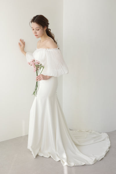 パフスリーブ シフォントップス(W270)