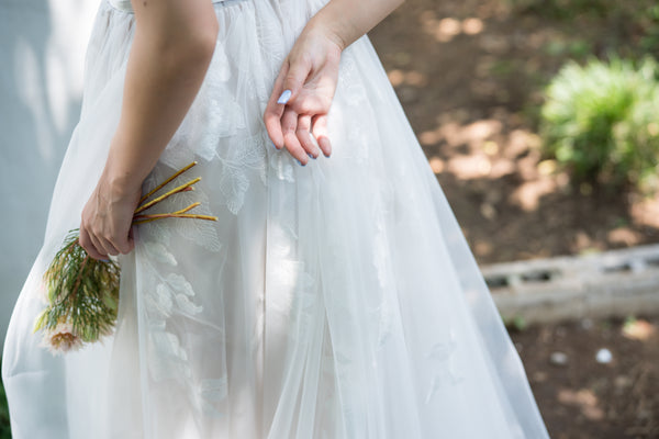 花柄刺繍 Aラインドレス(W223)