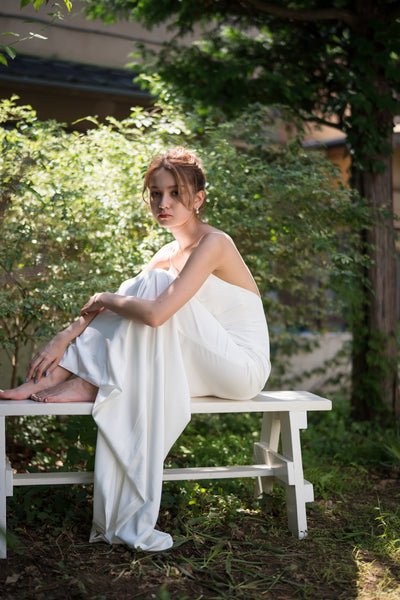 サテン ソフトマーメイド キャミソールドレス(W235)