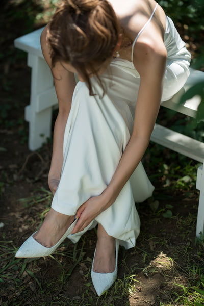 サテン ソフトマーメイド キャミソールドレス(W235)