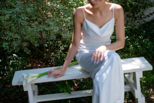 サテン ソフトマーメイド キャミソールドレス(W235)