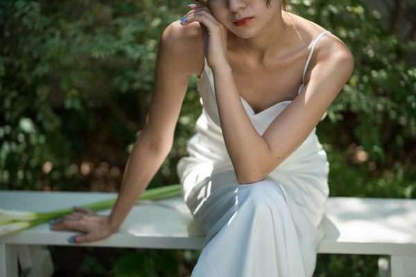 サテン ソフトマーメイド キャミソールドレス(W235)