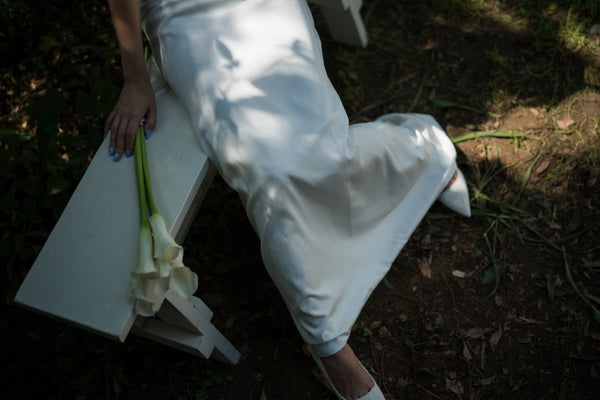 サテン ソフトマーメイド キャミソールドレス(W235)