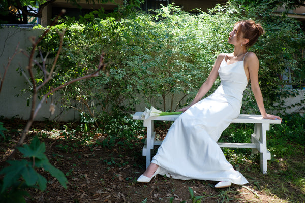 サテン ソフトマーメイド キャミソールドレス(W235)