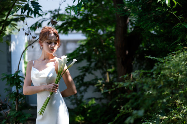 サテン ソフトマーメイド キャミソールドレス(W235)