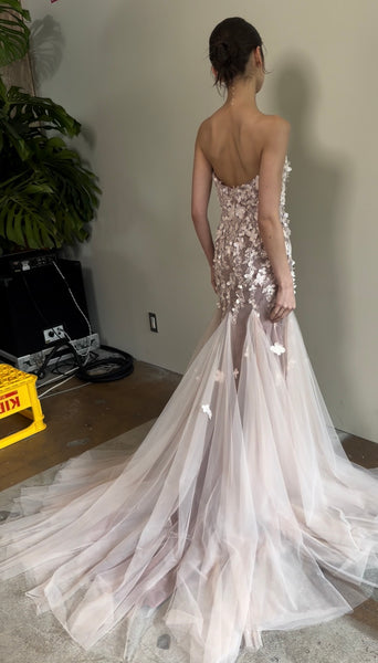 フラワーレース チュール マーメイドドレス(W360)