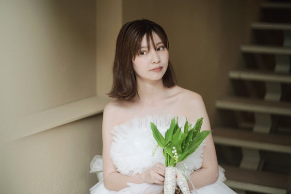 フリル チュールドレス ホワイト(W347WH)