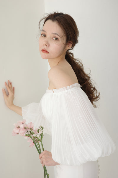 パフスリーブ シフォントップス(W270)