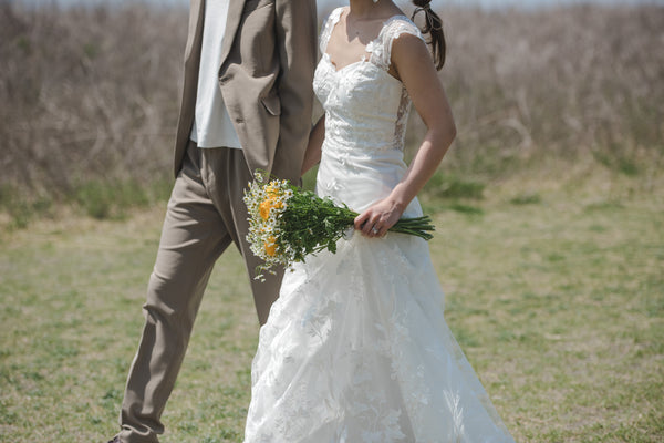 刺繍レース ハートカット スレンダードレス(W252)